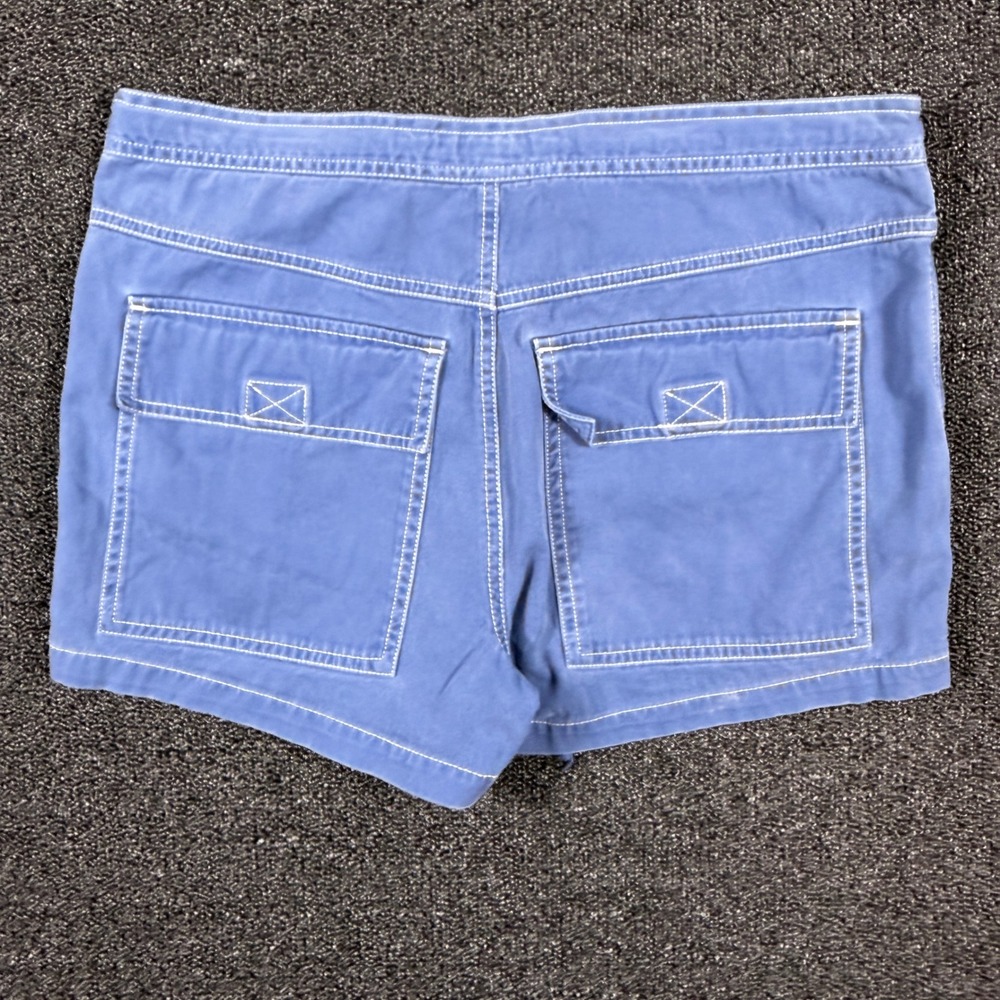 Vintage Abercrombie &‎ Fitch Hiking Shorts Womens 9 Blue Drawstring Mid Rise - Picture 2 of 7